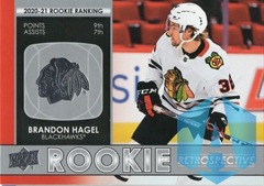 2021-22 UD Retrospective #RR-16  Brandon Hagel ROOKIE Blackhawk